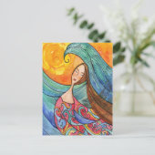 ウーマンシー海アートポストカード ポストカード (スタンド正面)