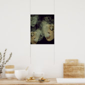 ウーマンスモークヴァペグランジアート ポスター (キッチン)