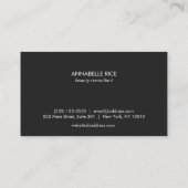 ウーマンズアイズアンドブロズサロン&スパ 名刺 (裏面)