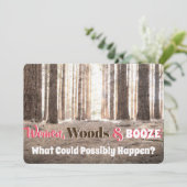 ウーマンズウおもしろいッズジーウィークエンドパーティの招待状 招待状 (スタンド正面)