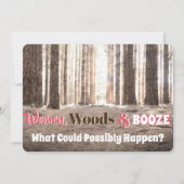 ウーマンズウおもしろいッズジーウィークエンドパーティの招待状 招待状 (正面)