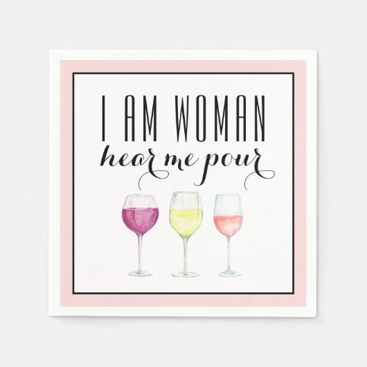 ウーマンズワおもしろいイン引用文 スタンダードカクテルナプキン (正面)