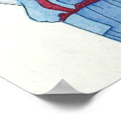 ウーマンパラソルポートレートヴィンテージアート ポスター (角)