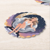 ウーマンムーンスターズクラウドコースター ペーパーコースター (アングル)