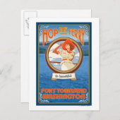 ウーマンライディングフェリー – ポートタウンゼントワシントン ポストカード (正面/裏面)