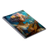 ウーマン遊ズルテアフリカ系アメリカファンタジーアート ノートブック (右側)