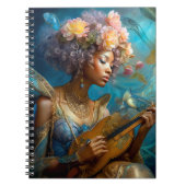 ウーマン遊ズルテアフリカ系アメリカファンタジーアート ノートブック (正面)