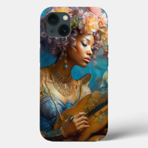 ウーマン遊ズルテアフリカ系アメリカファンタジーアート iPhone 13ケース