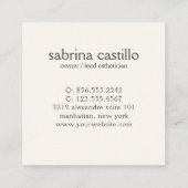 ウーマン離れムーンアーチ美しいウェルネススパセージ スクエア名刺 (裏面)