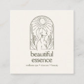 ウーマン離れムーンアーチ美しいウェルネススパセージ スクエア名刺 (正面)