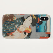 ウーマ遊ンズ・ウィズ・キャット・ヴィンテージ・日本のプリント Case-Mate iPhoneケース (裏面(横))