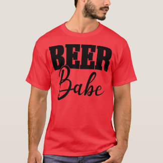 ウーメンおもしろいズビアバーベビール飲み女とウォマ Tシャツ