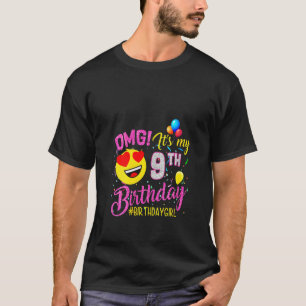ウーメンズOMGそれは私の9誕生日女の子9歳 Tシャツ