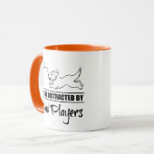 ウーランニングド選手に気を取られやすいの犬 マグカップ (正面左)