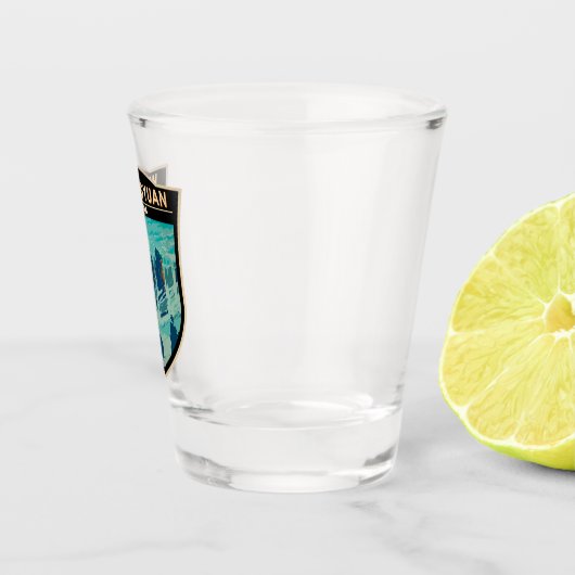 ウーリンユアンシーニックエリア中国旅行芸術ヴィンテージ ショットグラス (右)