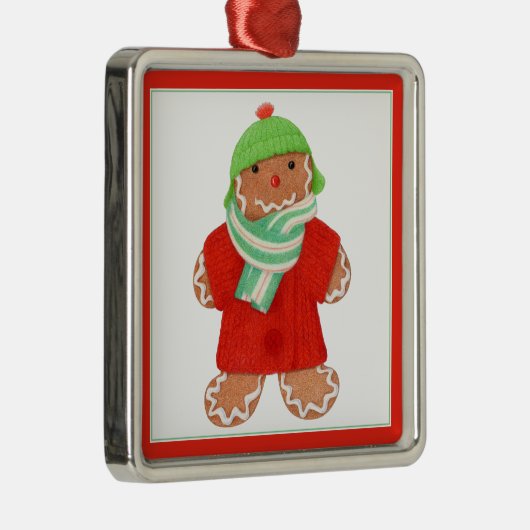 ウーリージンジャーブレッドプレミアムスクエアオーナメント メタルオーナメント (右)