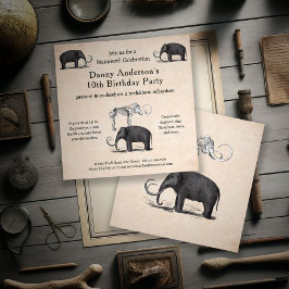 ウーリーマンモスグッドタイムズボーイズバースデーパーティー 招待状