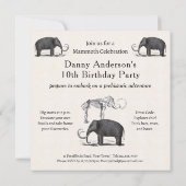 ウーリーマンモスグッドタイムズボーイズバースデーパーティー 招待状 (裏面)