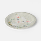 ウーリーランバートニュートラルデザートプレート – ベビーシャワー ペーパープレート (アングル)