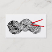 ウールのスケインとクロシェのフックヴィンテージ型 名刺 (正面)