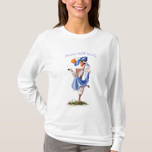 ウールのヒツジのIncognito編み物のヒツジとのダンス Tシャツ (正面)