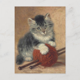 ウールのボールを持つ子猫CC0194 Ronner-Knip ポストカード