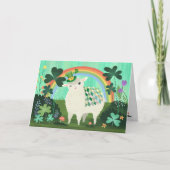 "ウールの幸運のビットを送る" Lucky Lamb カード (正面)