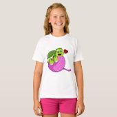 ウールの玉で亀 Tシャツ (正面フル)