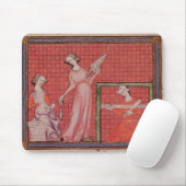 ウールを回している女性 マウスパッド (マウス)