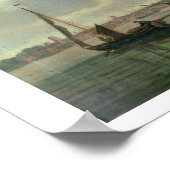 ウールウィッチのテムズ川の軍艦 ポスター (角)