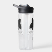 ウールクールハットの猫パーソナライズされた ウォーターボトル (右面)