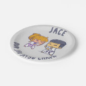 ウールジウジツチャンプ誕生日紙プレート ペーパープレート (アングル)