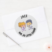 ウールジウジツチャンプ誕生日紙プレート ラウンドシール (封筒)