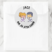 ウールジウジツチャンプ誕生日紙プレート ラウンドシール (バッグ)