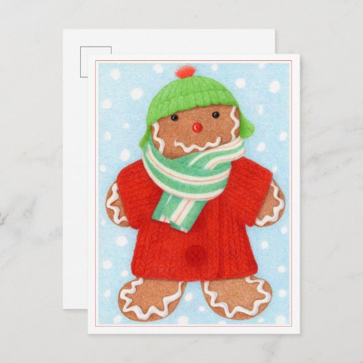 ウールジンジャーブレッド葉書 シーズンポストカード (正面/裏面)