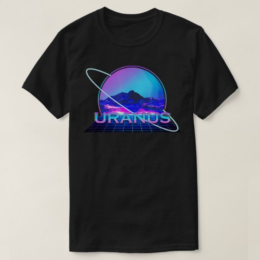 ウールソーラーシステム惑星宇宙科学レトロ Tシャツ (デザイン正面)