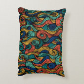 ウールトッピングペイズリー アクセントクッション (裏面(縦))