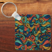 ウールトッピングペイズリー キーホルダー (正面)