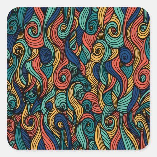 ウールトッピングペイズリー スクエアシール (正面)