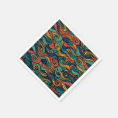 ウールトッピングペイズリー スタンダードカクテルナプキン (角)