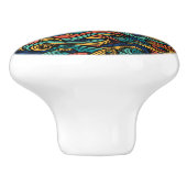 ウールトッピングペイズリー セラミックノブ (側面)