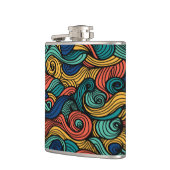 ウールトッピングペイズリー フラスク (左)