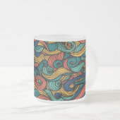 ウールトッピングペイズリー フロストグラスマグカップ (正面右)