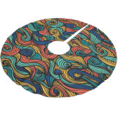 ウールトッピングペイズリー ブラッシュドポリエステルツリースカート (アングル)