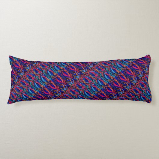 ウールトッピングペイズリー ボディピロー (正面)