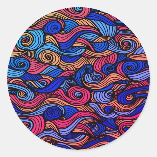 ウールトッピングペイズリー ラウンドシール (正面)