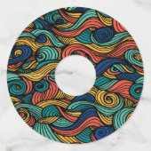 ウールトッピングペイズリー ワイングラスタグ (正面)