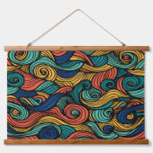 ウールトッピングペイズリー 吊り下げ型タペストリー (正面)