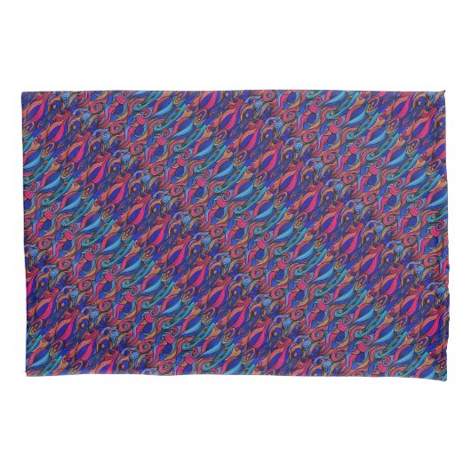 ウールトッピングペイズリー 枕カバー (正面)