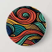 ウールトッピングペイズリー 缶バッジ (正面)